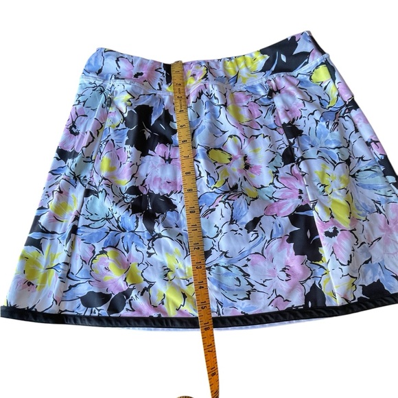 Ralph Lauren Sport Floral Golf Skirt Skort, Black / Pink / Blue / Yellow - Picture 6 of 7